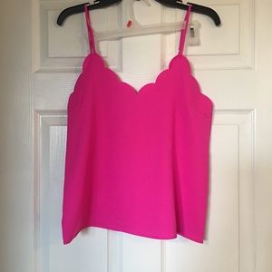 Hot pink scallop top